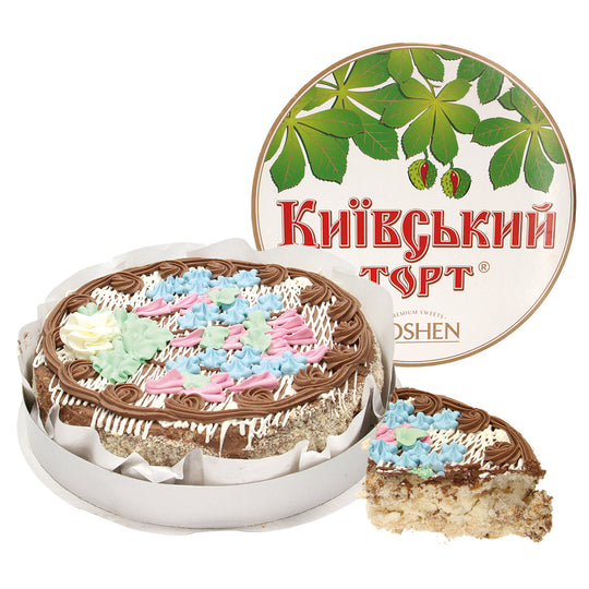 Gâteau "Kiewskiy Roshen" fourré à la crème 57,6% aux noisettes, surgelée