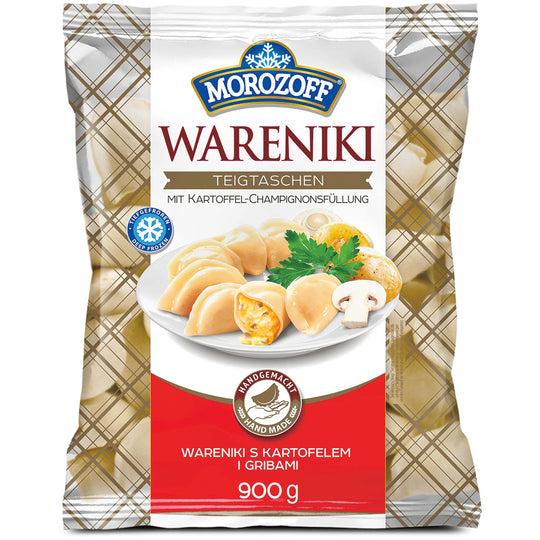 "MOROZOFF" Chaussons farcis " Wareniki " aux pommes de terre et aux champignons, surgelées