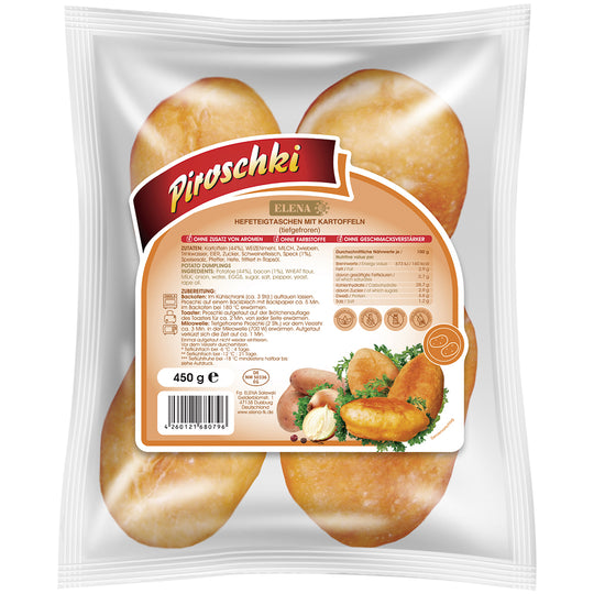 Piroshki - Ce sont des galettes frites à base de pâte levée, rempliese de pommes de terre