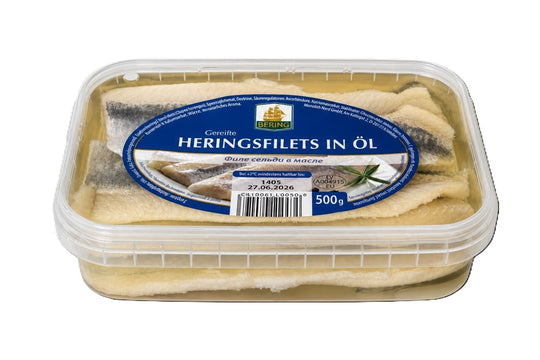 Filets de hareng maturé à lhuile