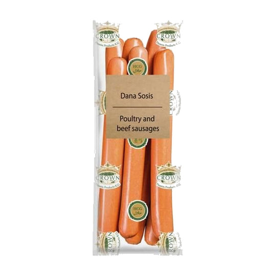 Crown Saucisses de bœuf et poulet halal 600 g
