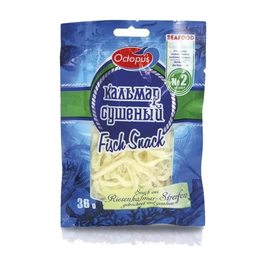 Lamelles de calmar géant séchées et salées