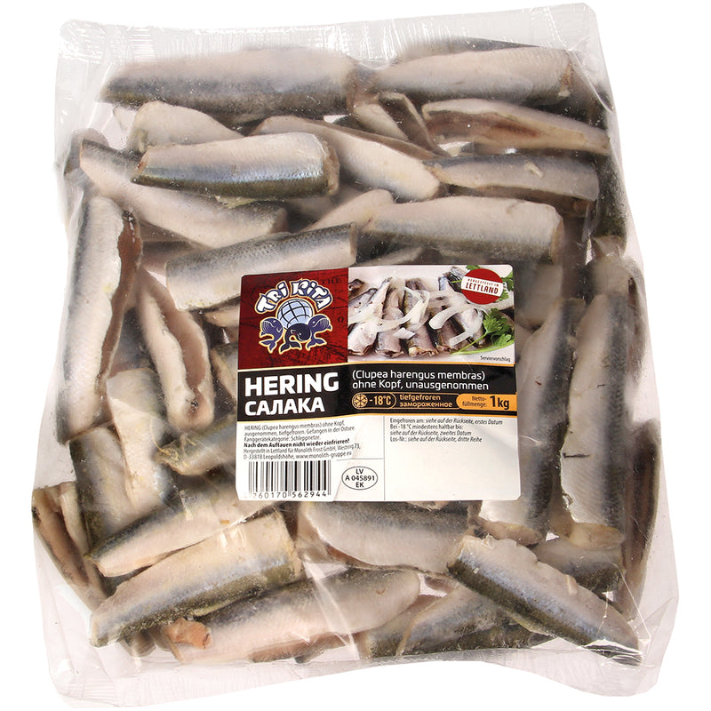Hareng de la Baltique, sans tête, éviscéré, congelés