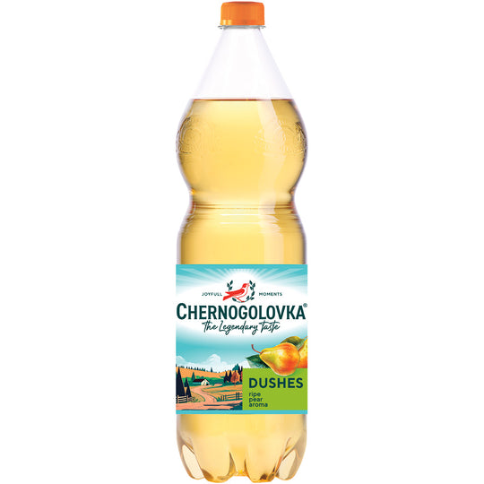 "DUSHES" Boisson gazeuse rafraîchissante au goût de poire.