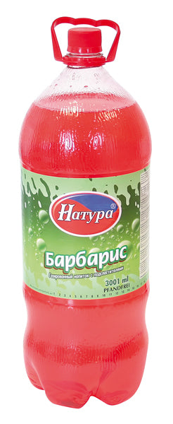Boisson rafraîchissante avec gaz carbonique et édulcorants (goût berbéris) "Barbaris".