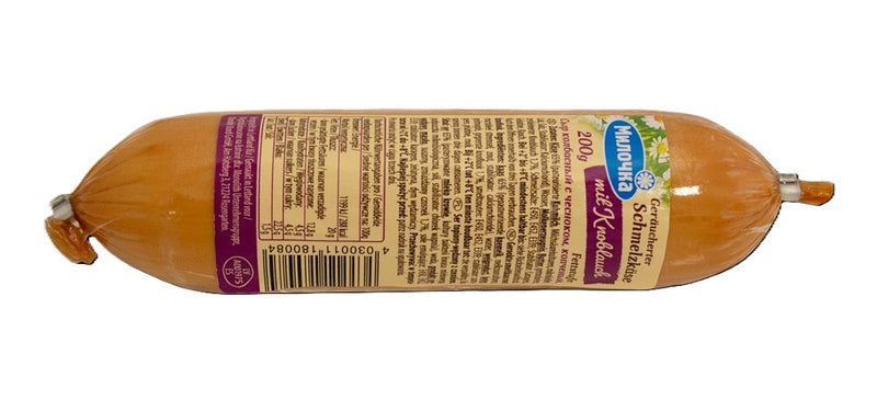 Fromage fondu fumé, à lail, gras