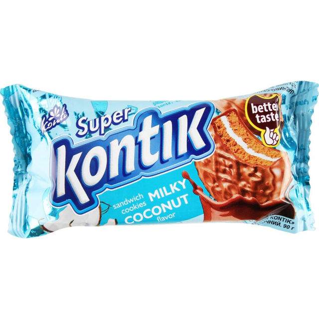 Biscuits double Kontik crème lait – coco 90 g