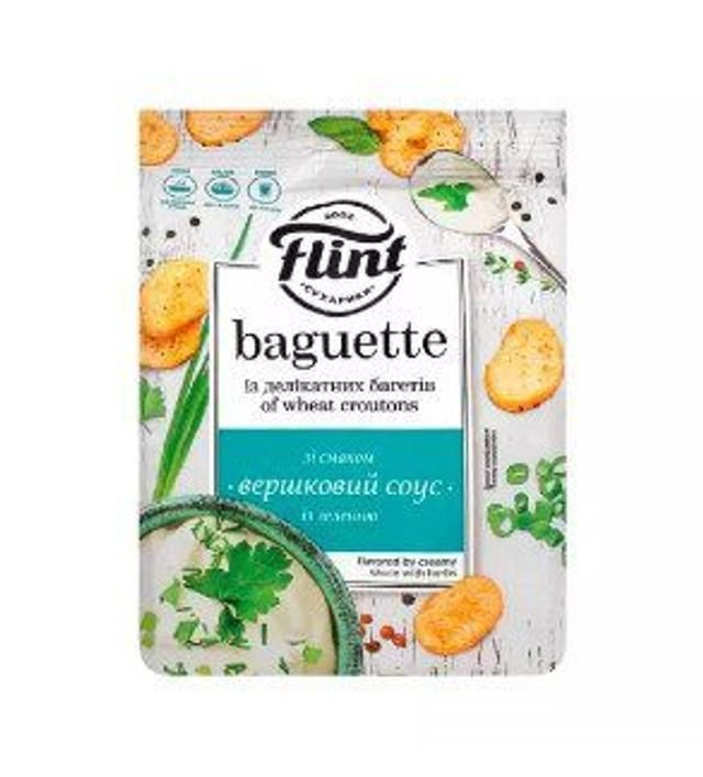 Flint Cream And Onions Flavored Wheat Croutons 60 g