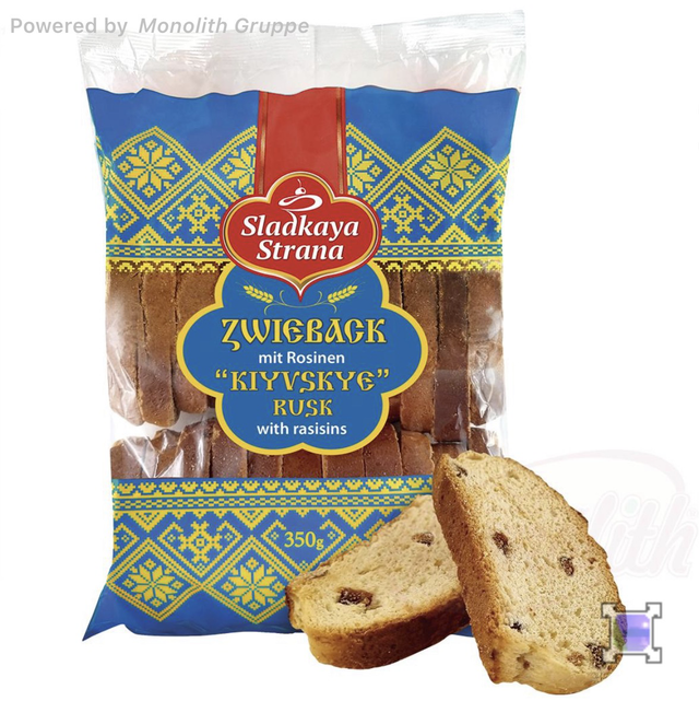 Sladkaya Strana – Biscottes aux raisins “Kiyvskye” (350 g)