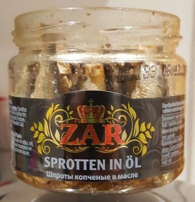 Zar Sprats fumés à l'huile (sans tête, non éviscérés) 250g