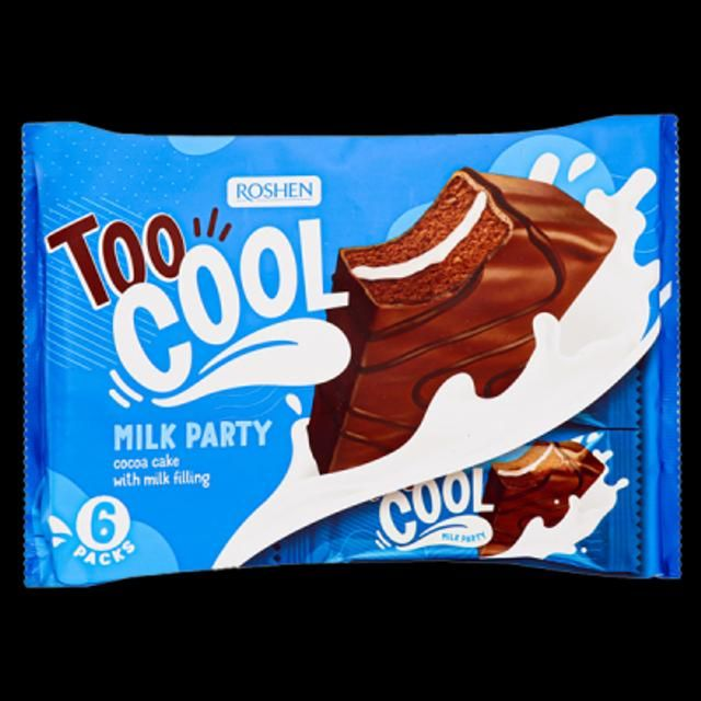 Roshen Sponge Cake Too Cool Milk Party 6pc 270g