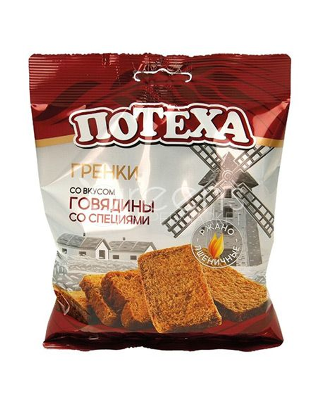 Potecha – Snack pain de seigle grillé goût bœuf (80 g)