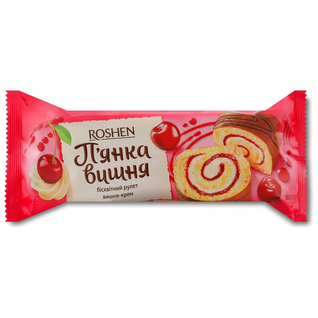 ROSHEN Roulé biscuit cerise alcool 180 g