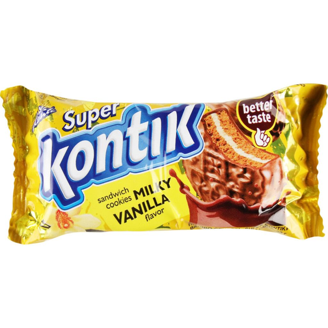 Biscuits double Kontik crème lait – vanille 90 g