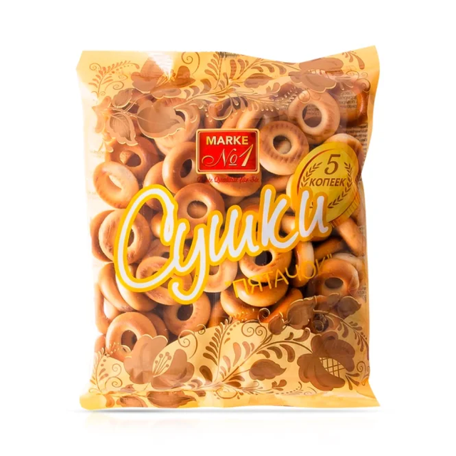 Marke Nr.1 – Anneaux sucrés “Pjatatschok” (250 g)