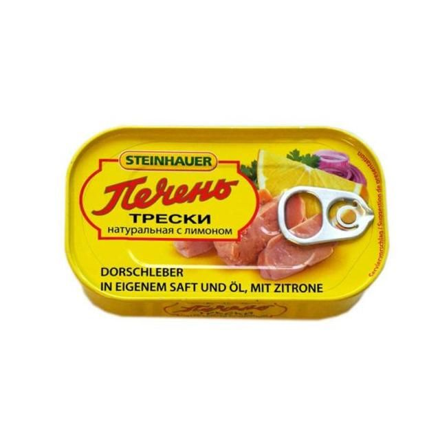 Steinhauer Foie de morue à l'huile et citron 120g