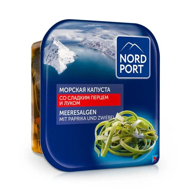 Meeresalgen Eingelegt Mit Paprika Und Zwiebel, Nord Port, 200 G