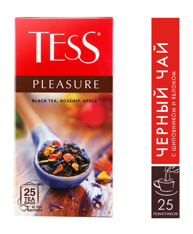 Thé noir fruits tropicaux pomme églantier Pleasure TESS 25 sachets