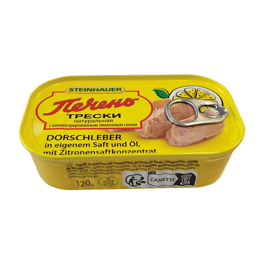 Steinhauer Foie de morue à l'huile et citron 120 g