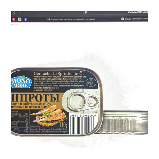 Mono More Sprats fumés à l'huile 110 g