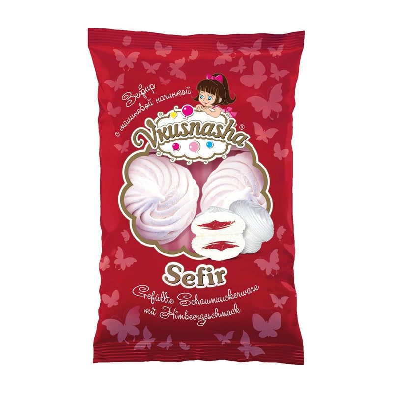 Vkusnasha Guimauves zefir fourrées à la framboise