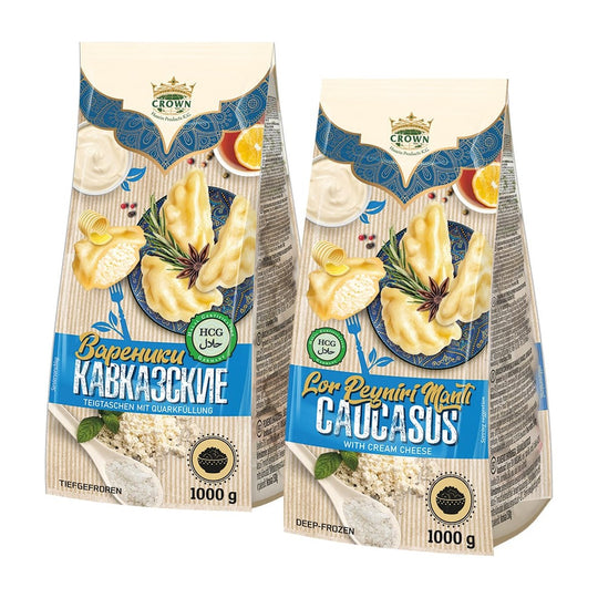 Crown Vareniki Kawkazskie halal au fromage blanc 1 kg