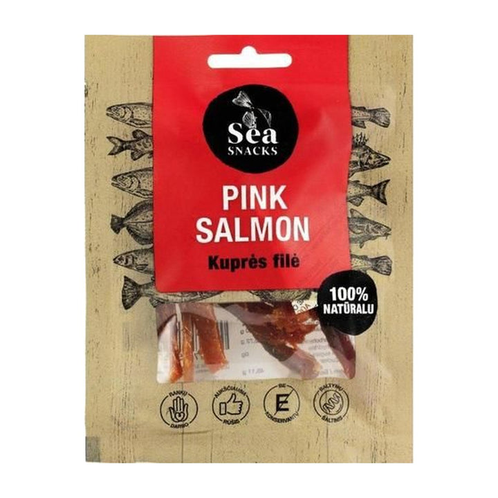 Saumon rose séché et salé en morceaux