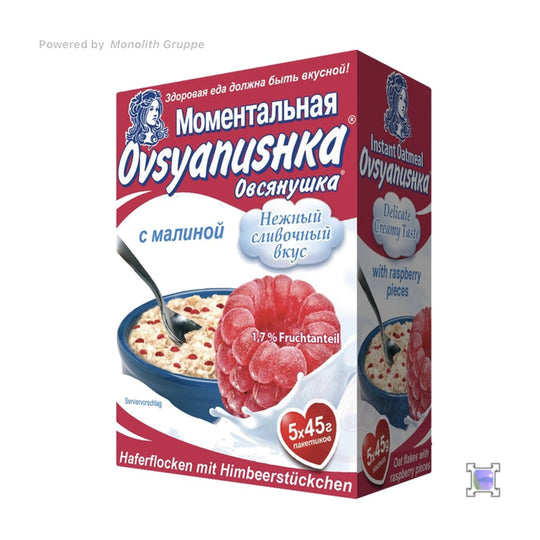 Ovsyanushka Flocons d'avoine à la framboise 225 g