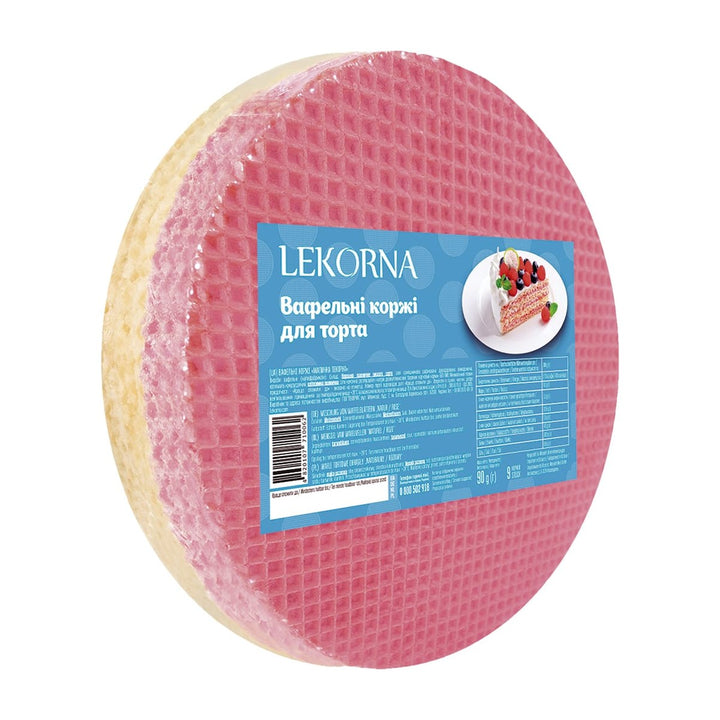 Lekorna Feuilles de gaufrette nature et rose 90 g