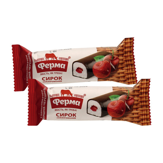 Ferma Barre au fromage frais cerise enrobée cacao 36 g
