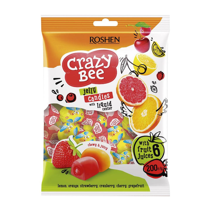 Roshen Bonbons gélifiés Crazy Bee Fruity assortis 200 g