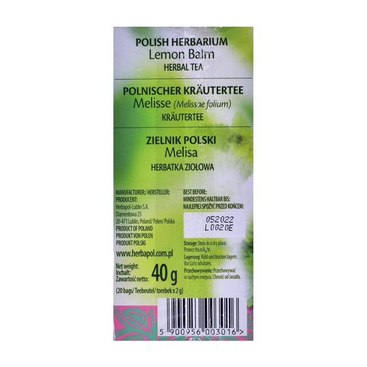 Herbapol Tisane de mélisse 20 × 2 g