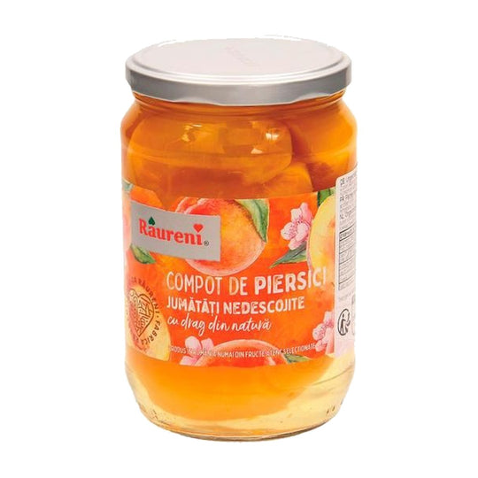 Raureni Pêches au sirop non pelées 720 g