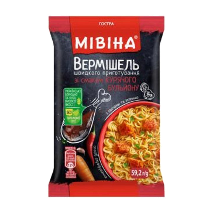 Mivina Nouilles instantanées poulet épicé 59,2 g