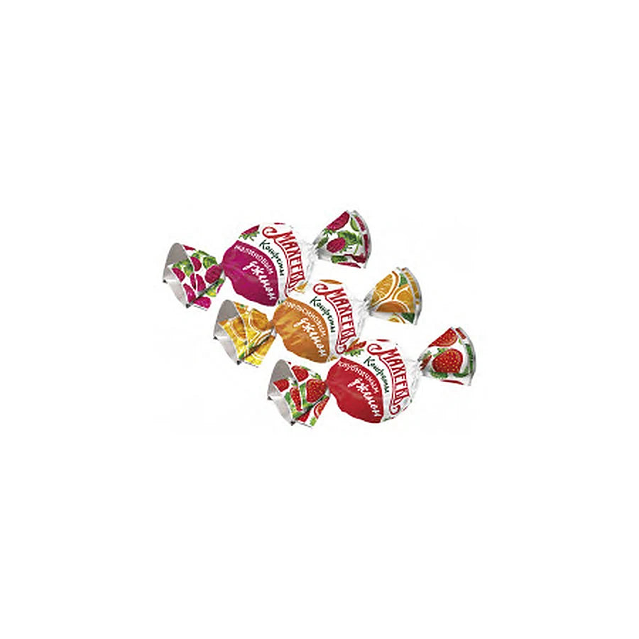 Macheev – Confiseries assorties fraise, framboise et orange – 100 g