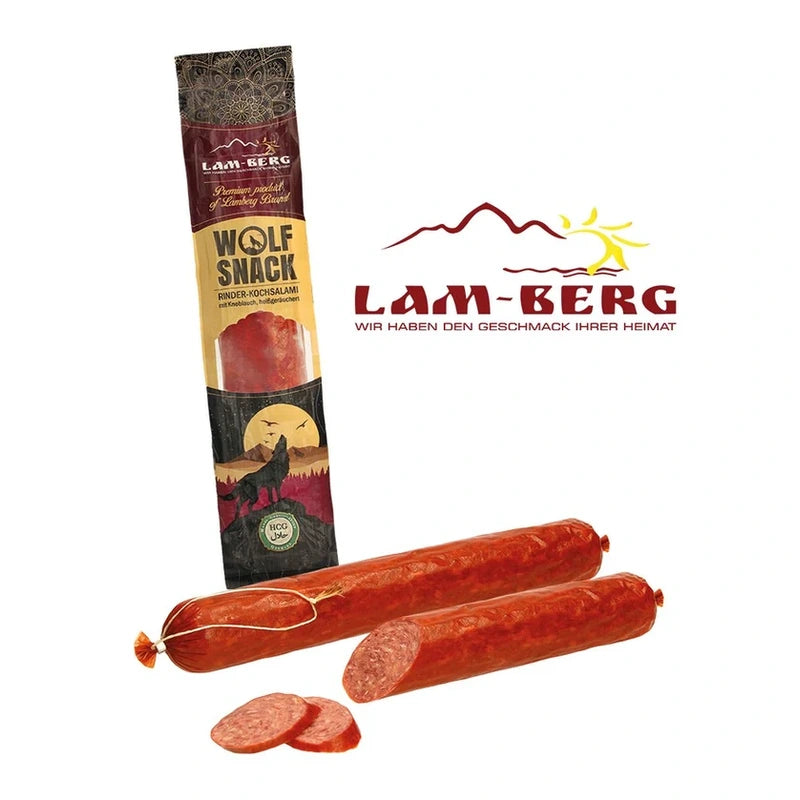 Lam-Berg – Salami halal de bœuf à l’ail, fumé – 450 g