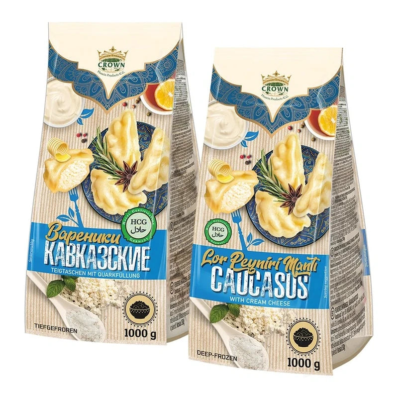 Crown – Vareniki Kawkazskie halal au fromage blanc – 1 kg