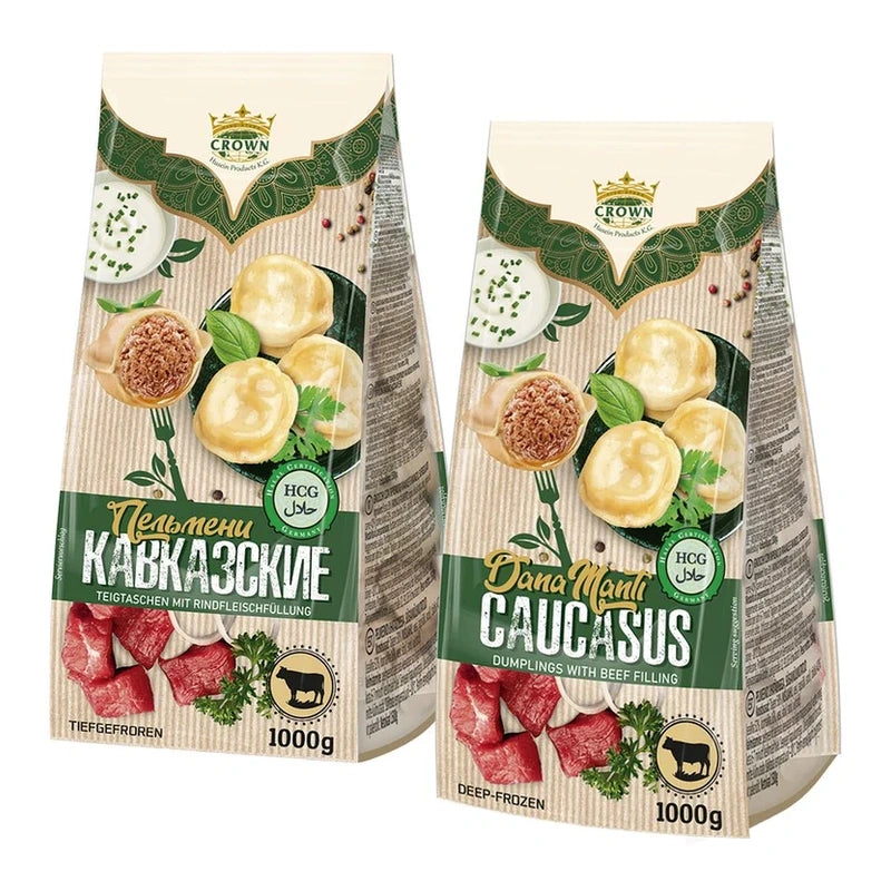 Crown – Pelmeni Kawkazskie halal au bœuf – 1 kg