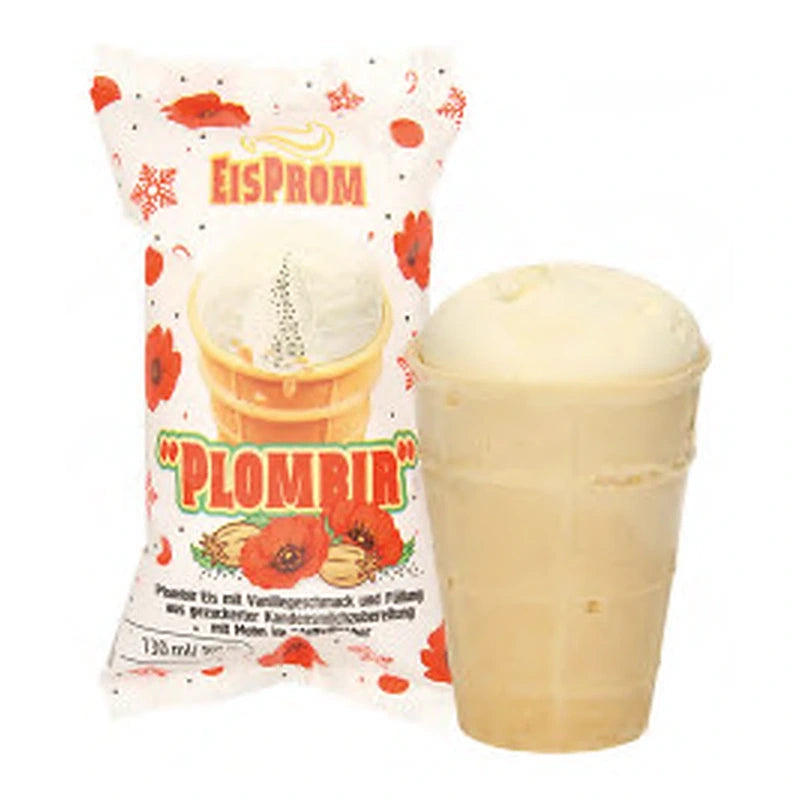 Glace vanille au lait concentré et pavot en gaufrette – 130 ml