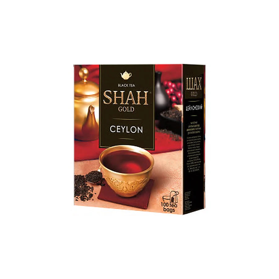 Shah – Gold Thé de Ceylan noir, en sachets de thé – 200 g