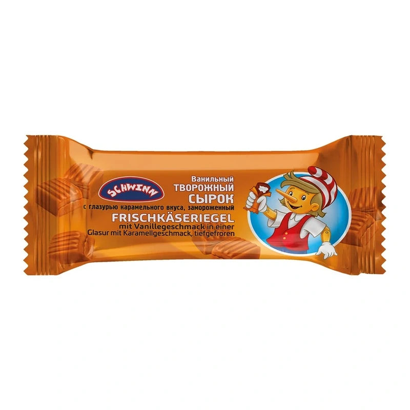 Buratino Schwinn – Barre au fromage frais vanille-caramel – 45 g