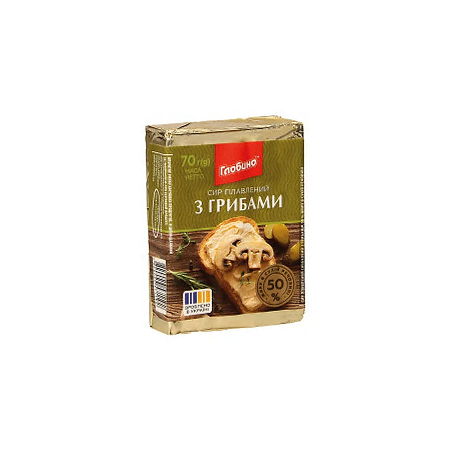 Globino – Fromage fondu avec morceaux de champignons – 70 g